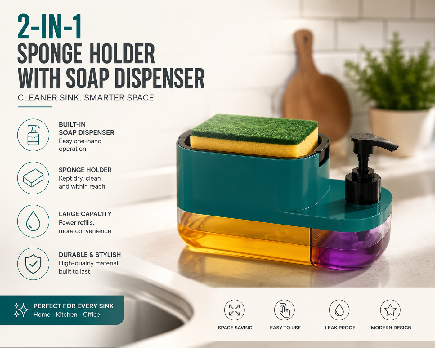3 in 1 Soap Dispenser